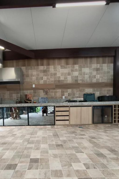 Cozinha mdf e vidro -Sitio fazenda